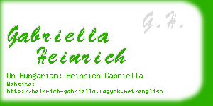 gabriella heinrich business card